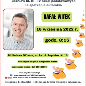 Spotkanie autorskie z Rafałem Witkiem