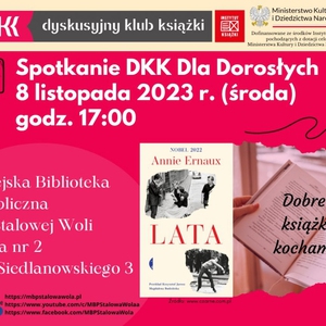 Spotkanie Dyskusyjnego Klubu Książki dla Dorosłych