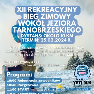 XII REKREACYJNY BIEG ZIMOWY wokół Jeziora Tarnobrzeskiego