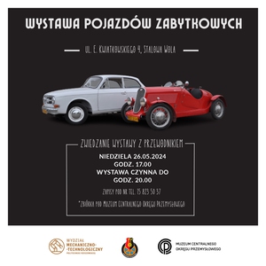 Zwiedzanie z przewodnikiem wystawy samochodów zabytkowych