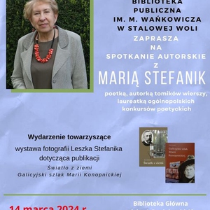 Spotkanie autorskie z Maria Stefaniak