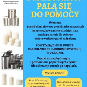 Zbiórka „Puszki i świece palą się do pomocy” -Wesoła Gromadka MOPS STW