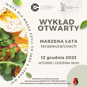 Wykład otwarty: Dieta dla mózgu czyli co jeść, a czego nie