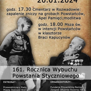 161. Rocznica Wybuchu Powstania Styczniowego - Cmentarz Rozwadów