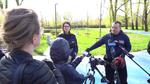 Rozmawiali o bezpieczeństwie podczas jazdy na rowerze