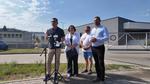 Konferencja przed Hospicjum w Stalowej Woli