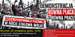 29 września protest pracowników Huty Stalowa Wola. Związkowcy domagają się równego traktowania