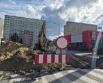 Zamknięta droga w rejonie KFC. Kierowcy muszą liczyć się z utrudnieniami